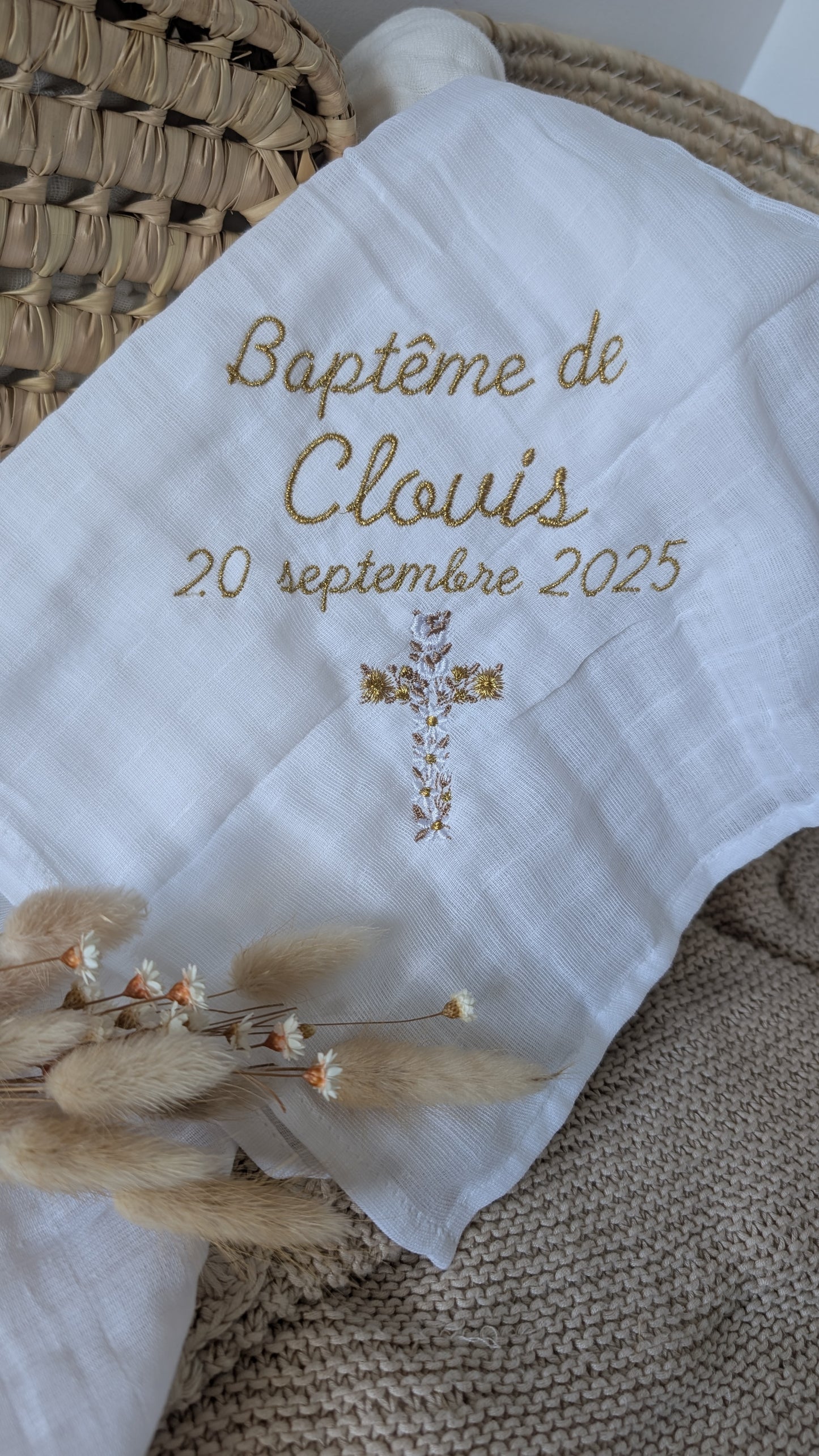 La châle de Baptême